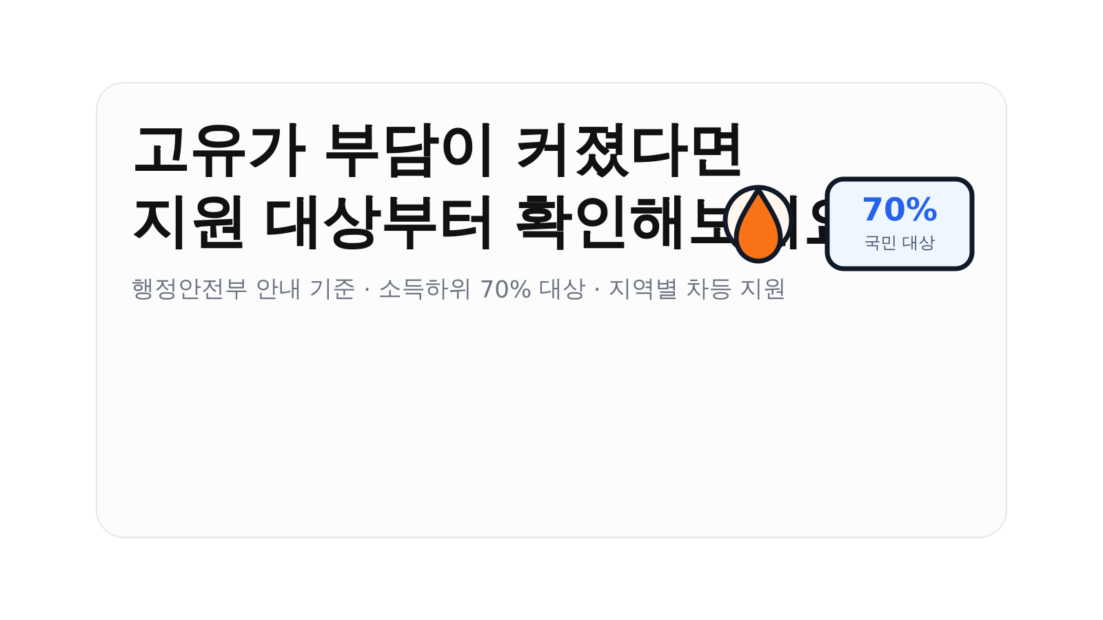 2026 정부 고유가 피해지원금 히어로 이미지