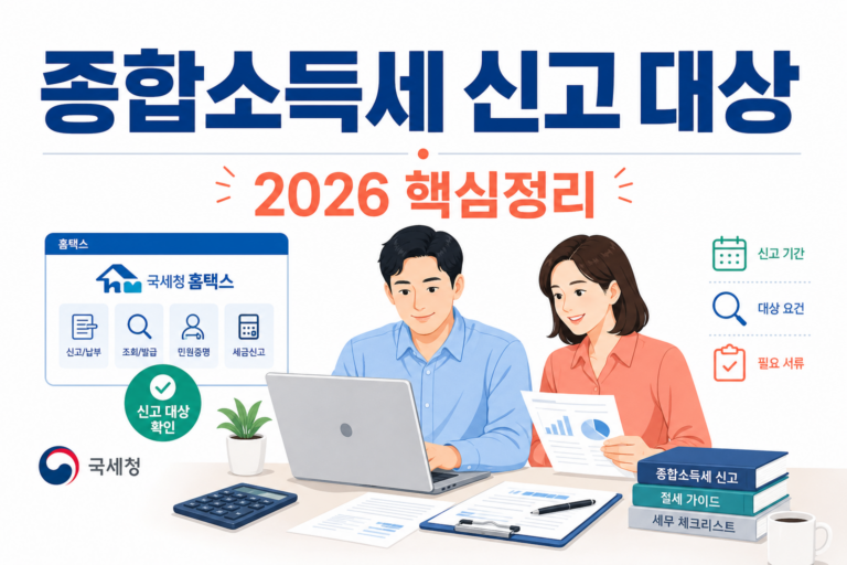 2026년 종합소득세 신고 대상 총정리 대표 썸네일