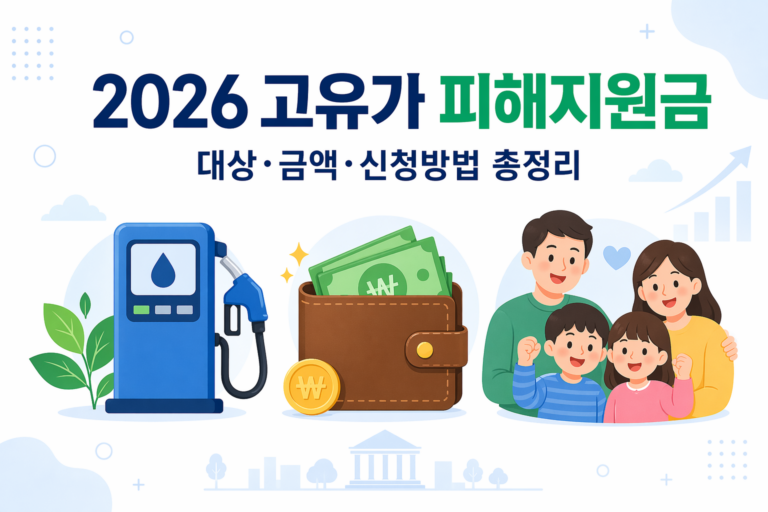 2026년 고유가 피해지원금 대표 썸네일