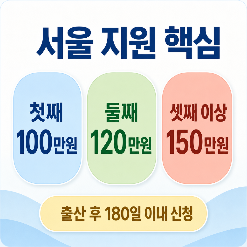 서울 지원 핵심 금액을 보여주는 인포그래픽