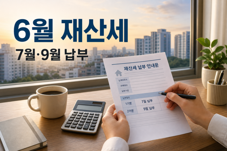 6월 재산세 납부 시기를 보여주는 대표 썸네일