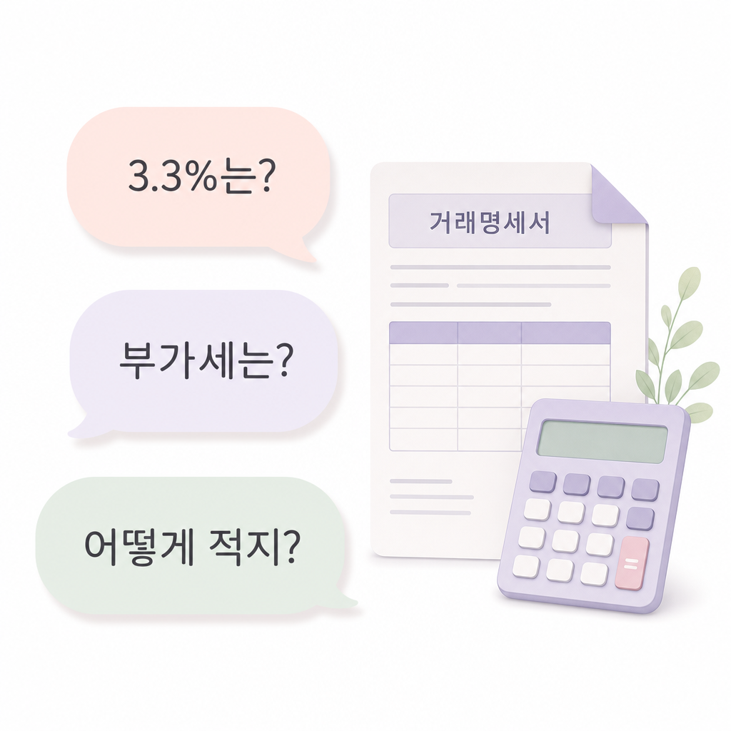IT 프리랜서 계약서 세금 질문을 예고하는 FAQ 리드 이미지