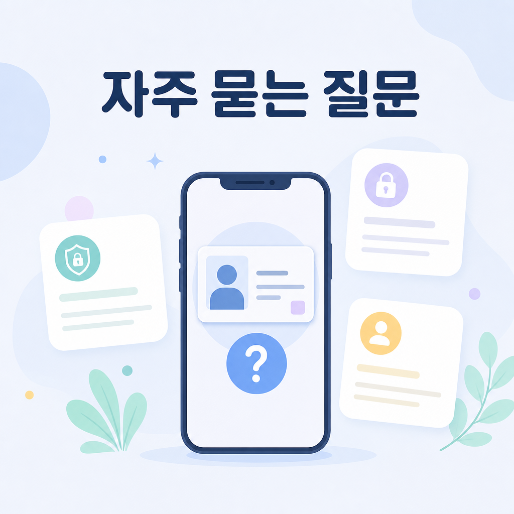 모바일 신분증 발급 방법 자주 묻는 질문 이미지