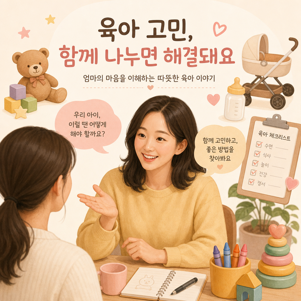 어린이집 입소 FAQ를 안내하는 따뜻한 가족 이미지