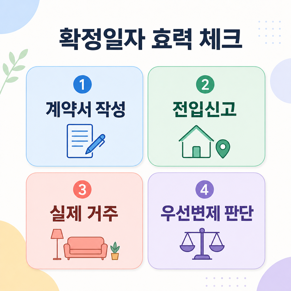 확정일자 효력 체크 한눈에 보는 인포그래픽