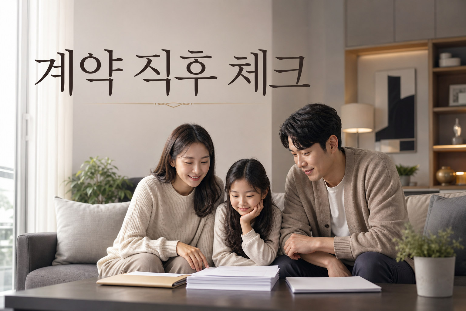 계약 직후 체크 문구가 들어간 결론 이미지