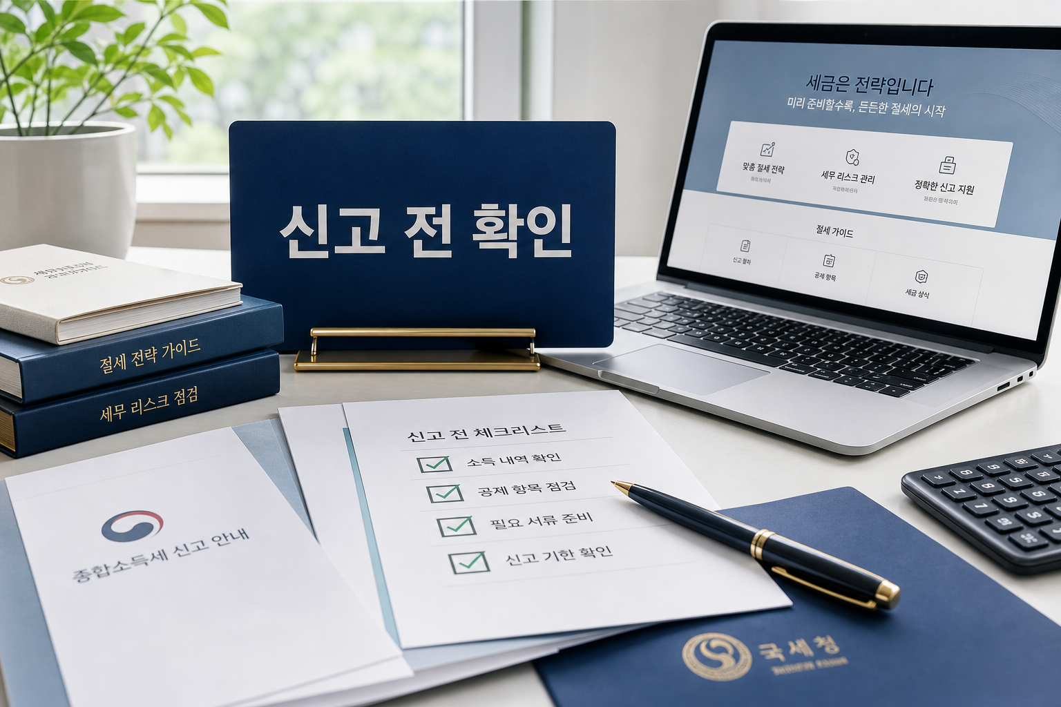 신고를 마친 뒤 체크리스트를 정리하는 CTA 이미지