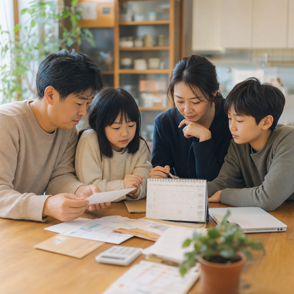 세대원 수에 따라 지원금이 달라질 수 있음을 보여주는 가정 예시 이미지