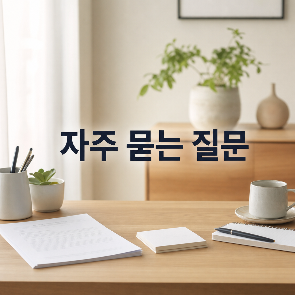 신청 전 서류와 가족 정보 확인 메모를 정리하는 모습