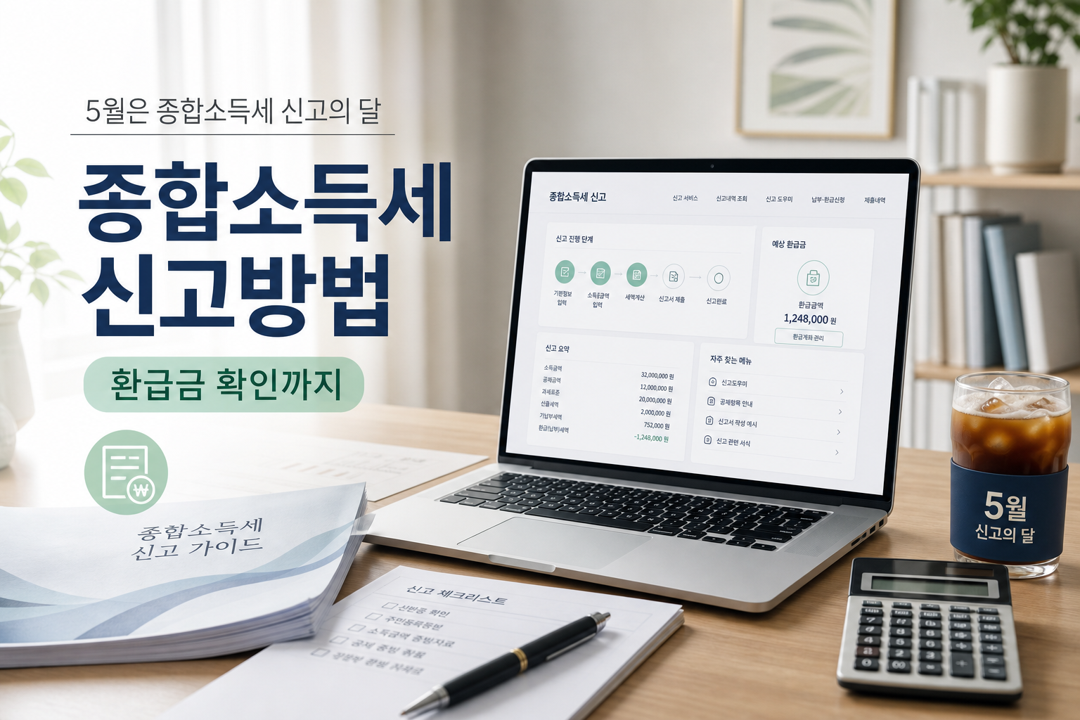 종합소득세 신고방법과 환급금 확인 가이드 대표 썸네일