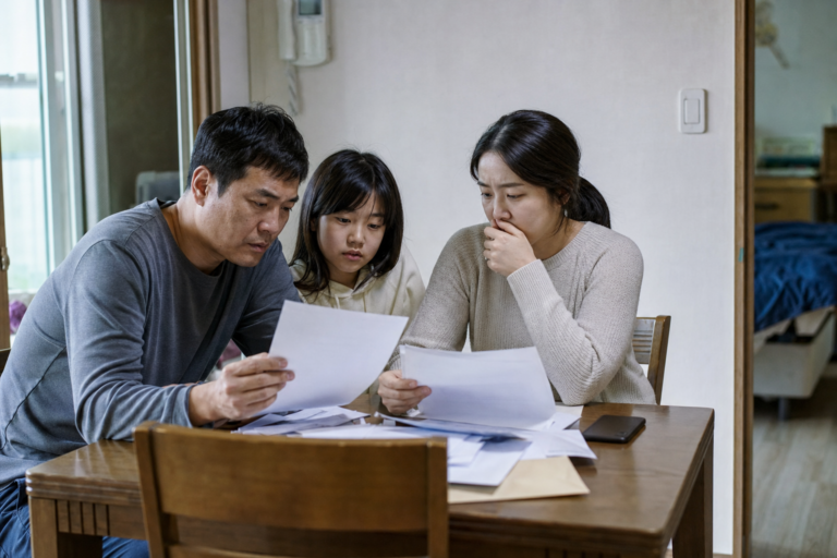 긴급복지 생계지원금 신청 조건을 확인하는 가구 모습