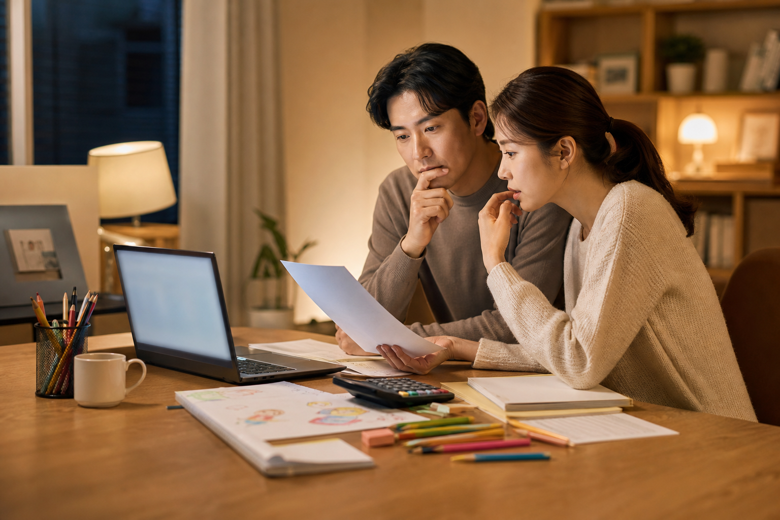 자녀장려금 신청 정보를 확인하는 맞벌이 부모 히어로 이미지