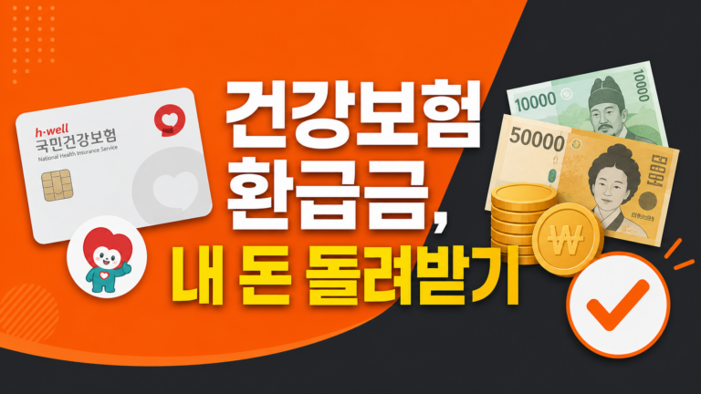 건강보험 환급금 조회 및 신청 방법 안내 인포그래픽