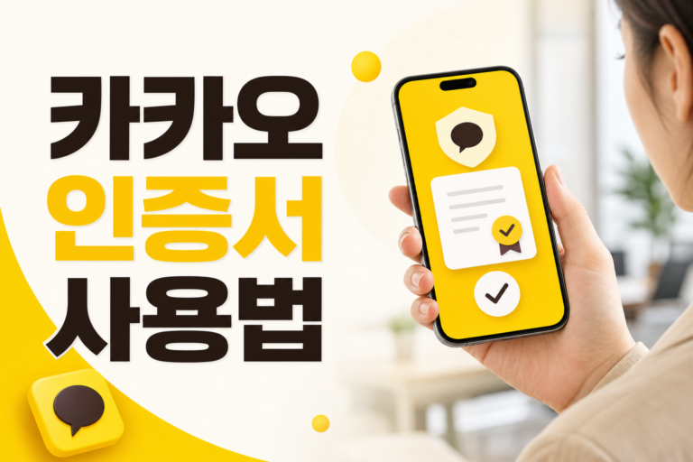 2026년 카카오 인증서 사용 방법 대표 썸네일