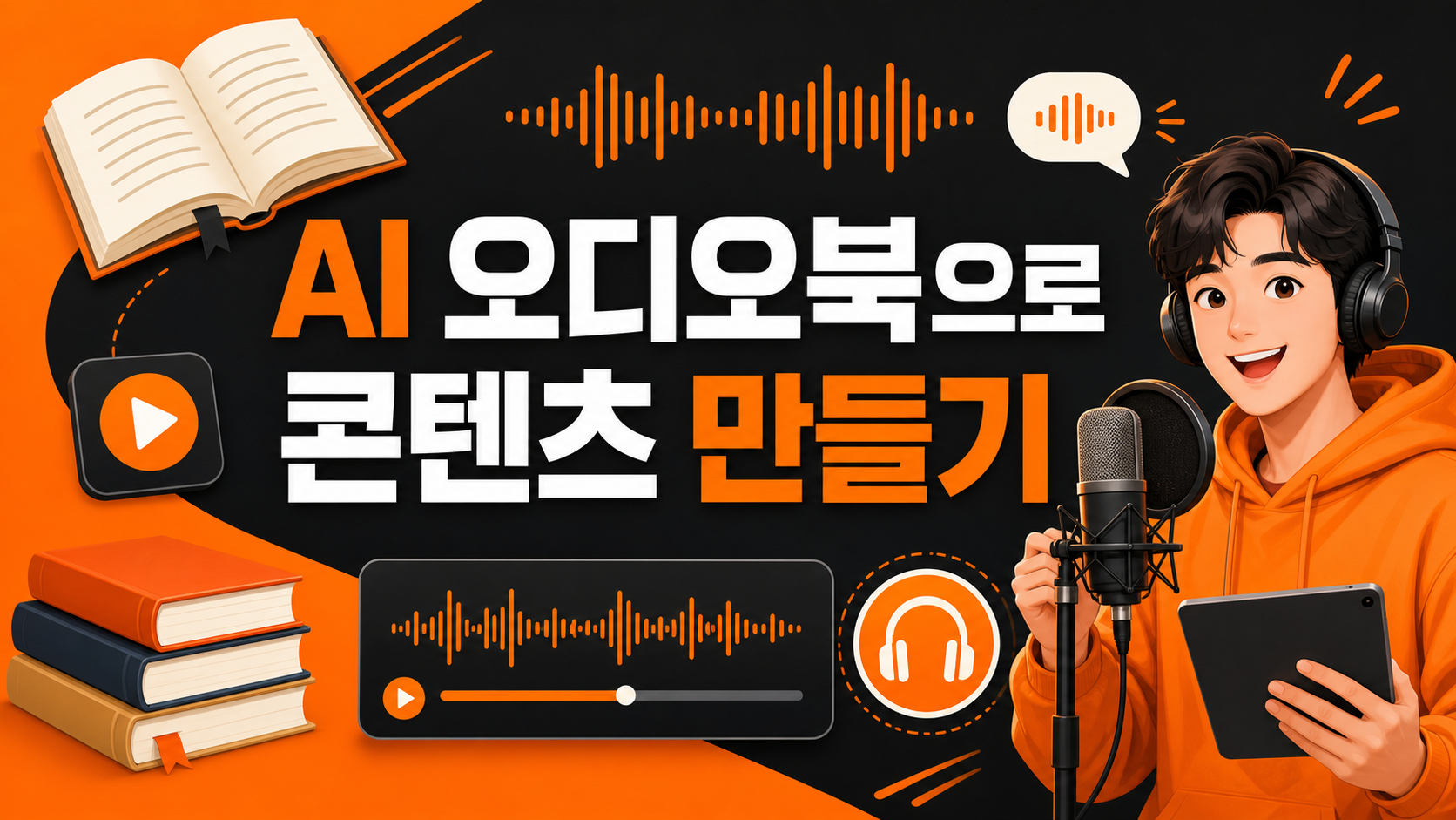 AI 오디오북으로 책을 빠르게 읽고 콘텐츠로 만드는 방법 대표 이미지