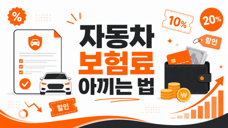 자동차 보험료 절약 방법 대표 인포그래픽