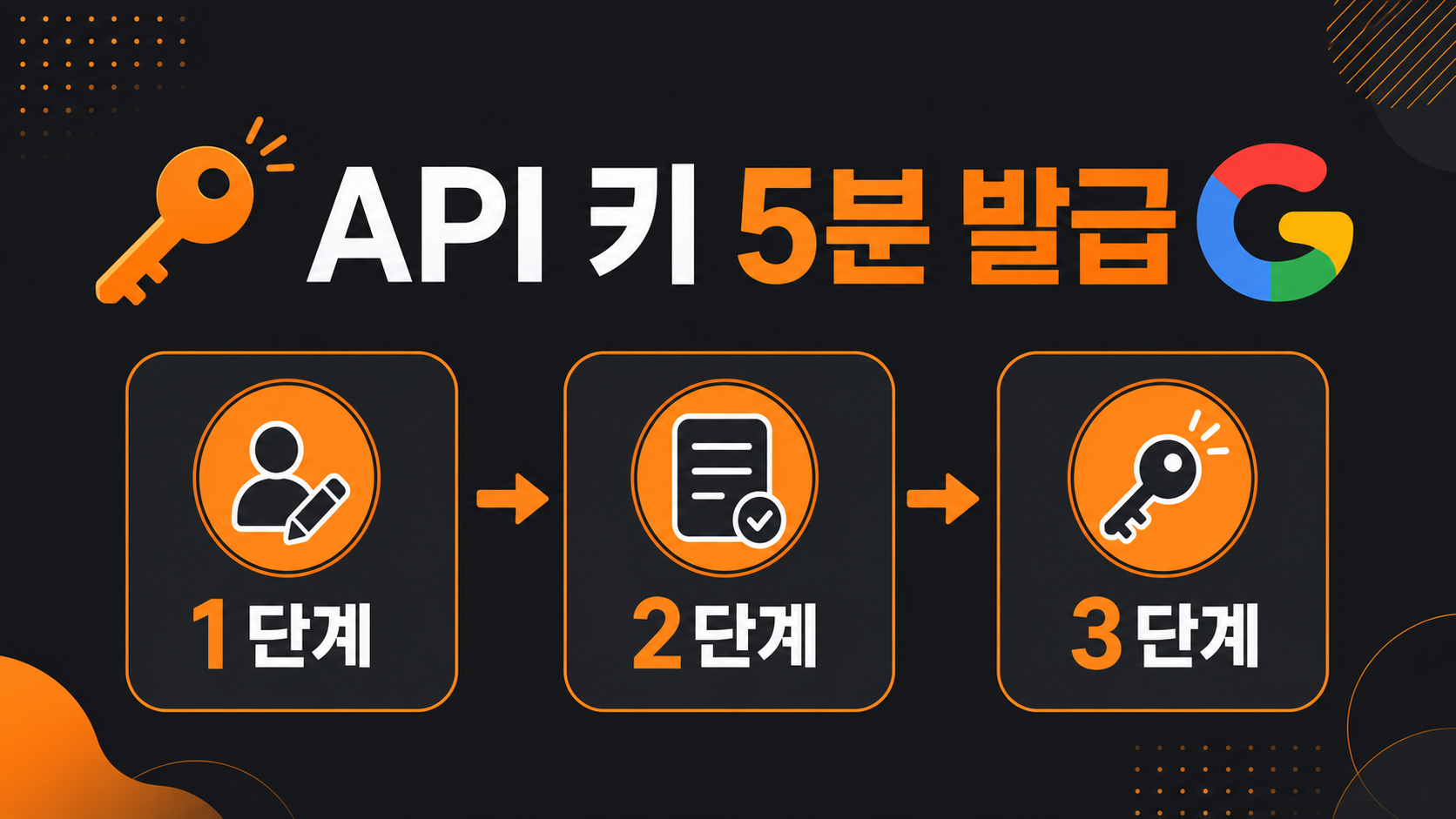 Gemini API 키 발급 단계별 과정 이미지