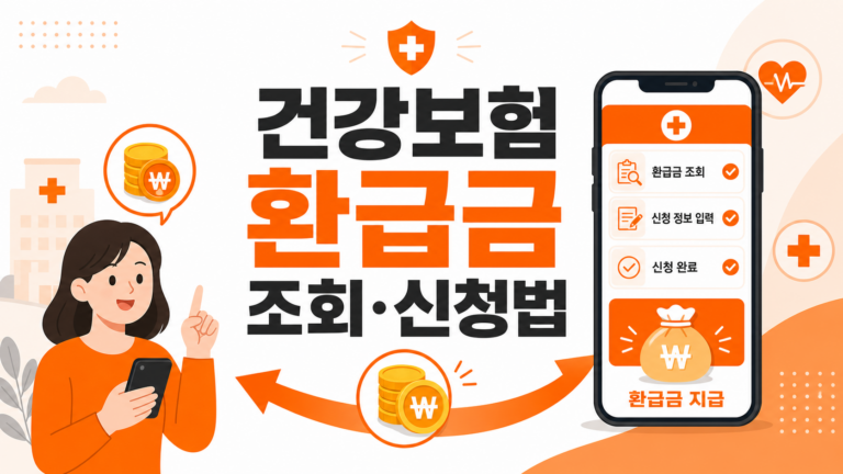 건강보험 환급금 조회·신청법 안내 대표 인포그래픽