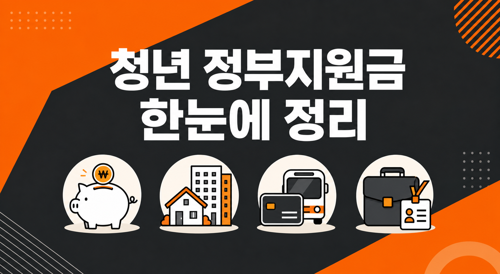 청년 정부지원금 2026 한눈에 정리 대표 인포그래픽