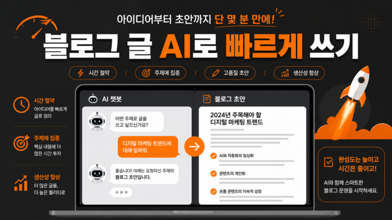 AI로 블로그 글 빠르게 쓰는 법 대표 이미지