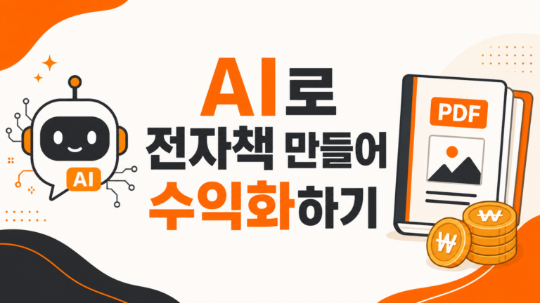 AI로 전자책 만들어 수익화하는 법 대표 인포그래픽