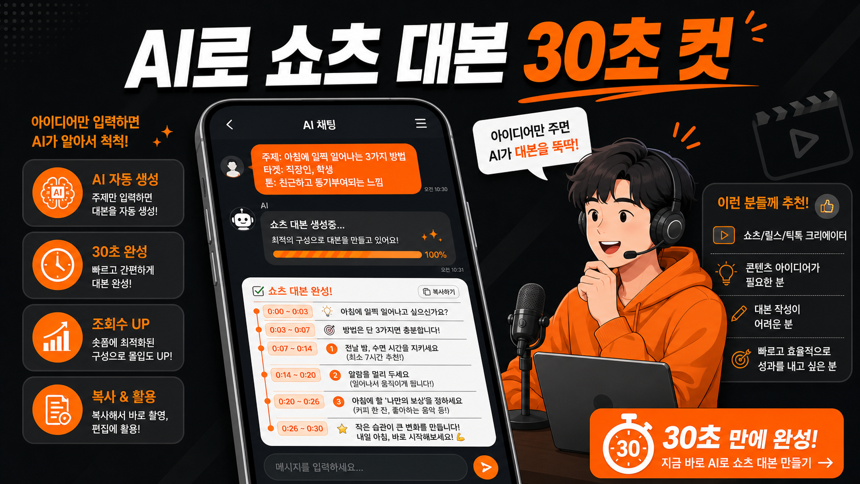 AI로 쇼츠·릴스 대본을 빠르게 만드는 법 대표 이미지