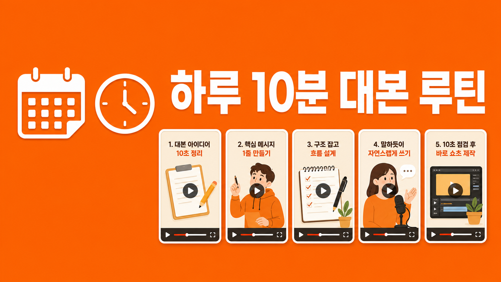AI 대본 루틴화로 하루 10분 만에 완성하는 크리에이터 이미지