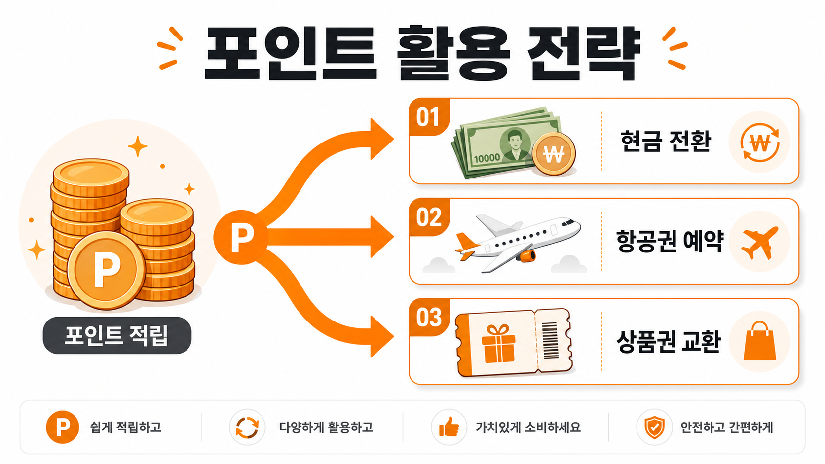 카드 포인트 효율적 사용 전략을 설명하는 이미지