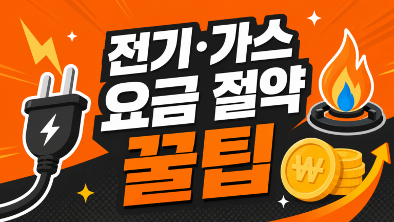 전기·가스 요금 절약 꿀팁 대표 인포그래픽