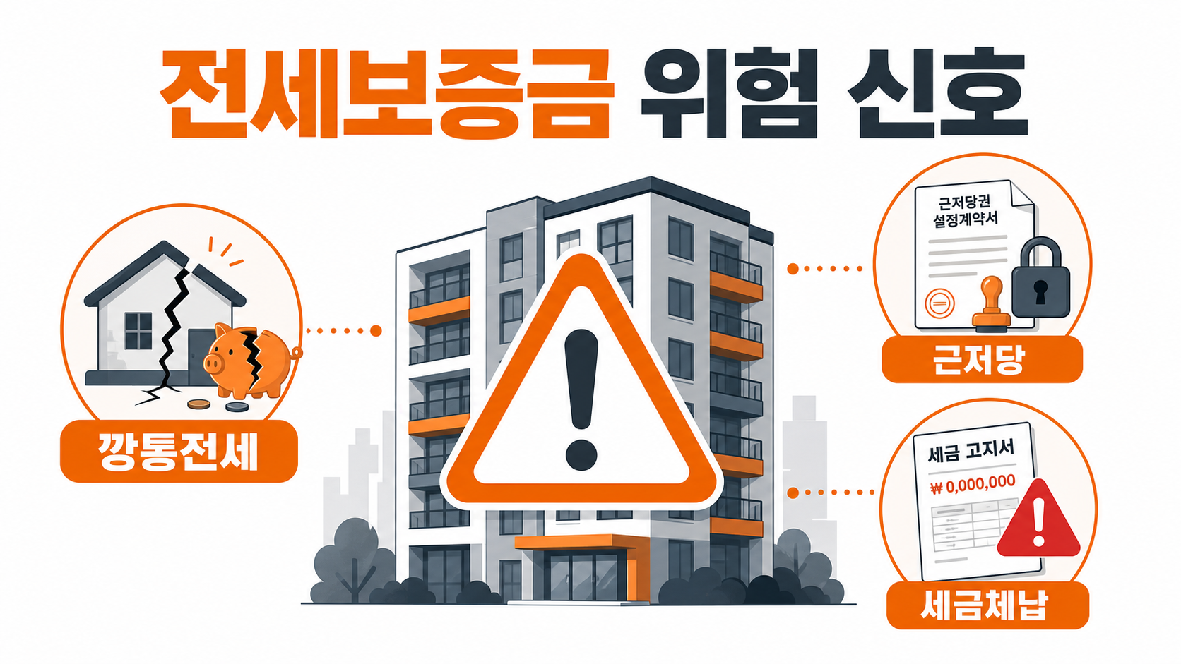 전세보증금이 위험해지는 세 가지 상황 인포그래픽