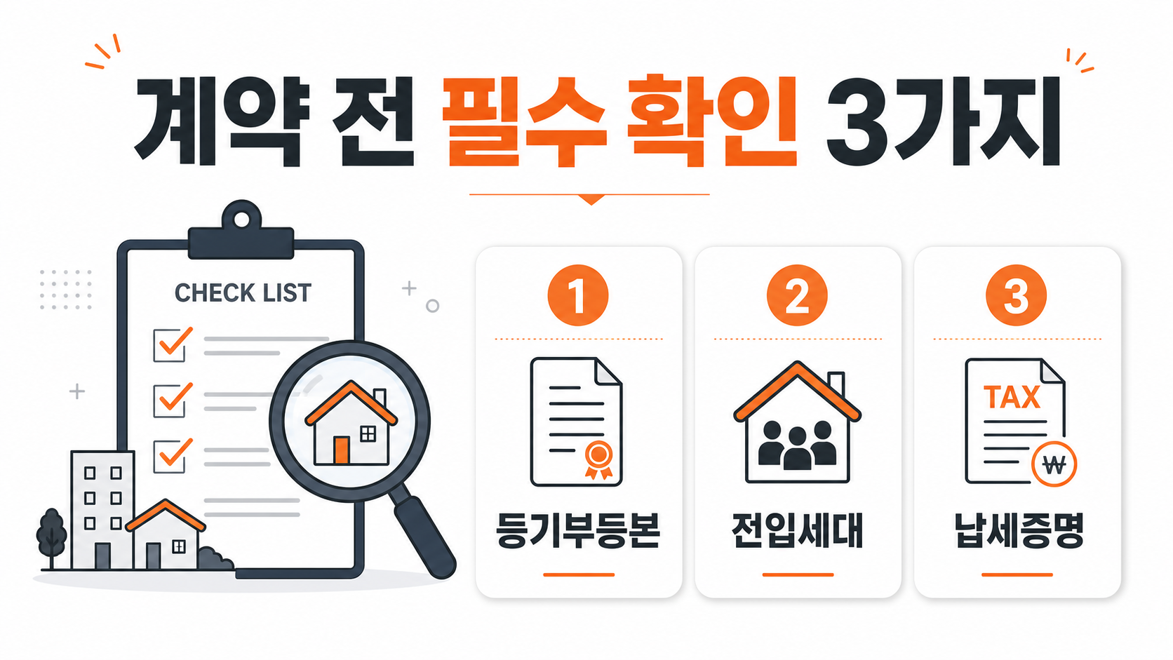 전세 계약 전 필수 확인 체크리스트 인포그래픽