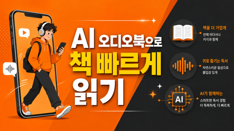 AI 오디오북으로 이동 중 독서하는 1인 크리에이터 루틴 대표 이미지
