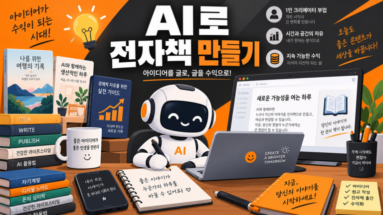AI로 전자책 만들어 부업 수익 내는 법 대표 이미지