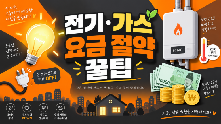 전기·가스 요금 절약 꿀팁 대표 인포그래픽
