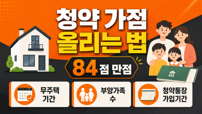 주택청약 가점 올리는 법 대표 인포그래픽