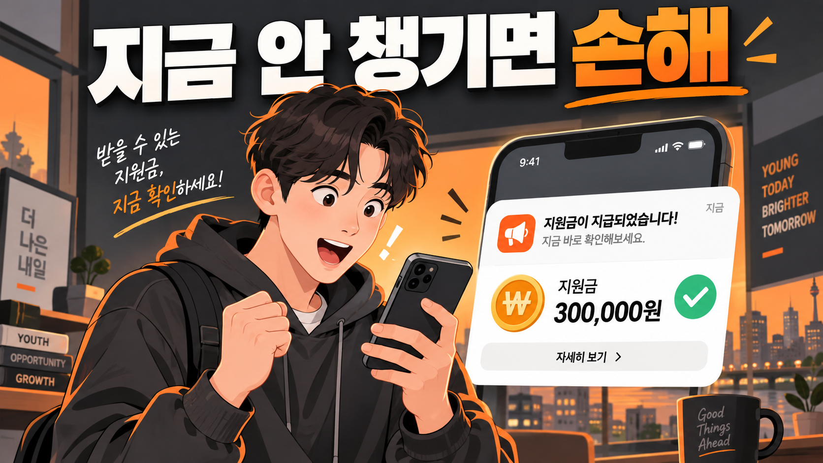 청년 지원금 지금 챙겨야 하는 이유 일러스트