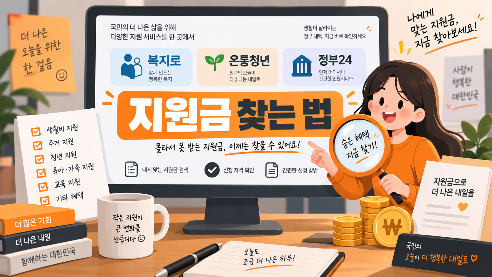 청년 지원금 신청 포털 안내 이미지