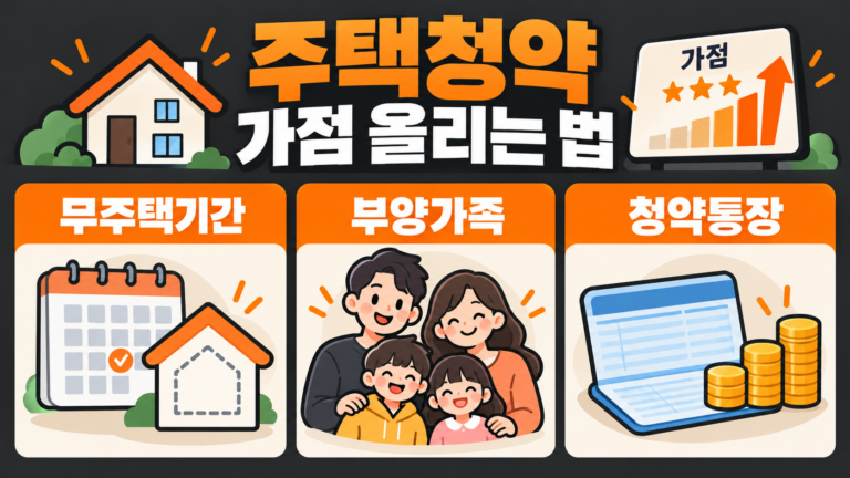 주택청약 가점 올리는 법 핵심 정리 인포그래픽